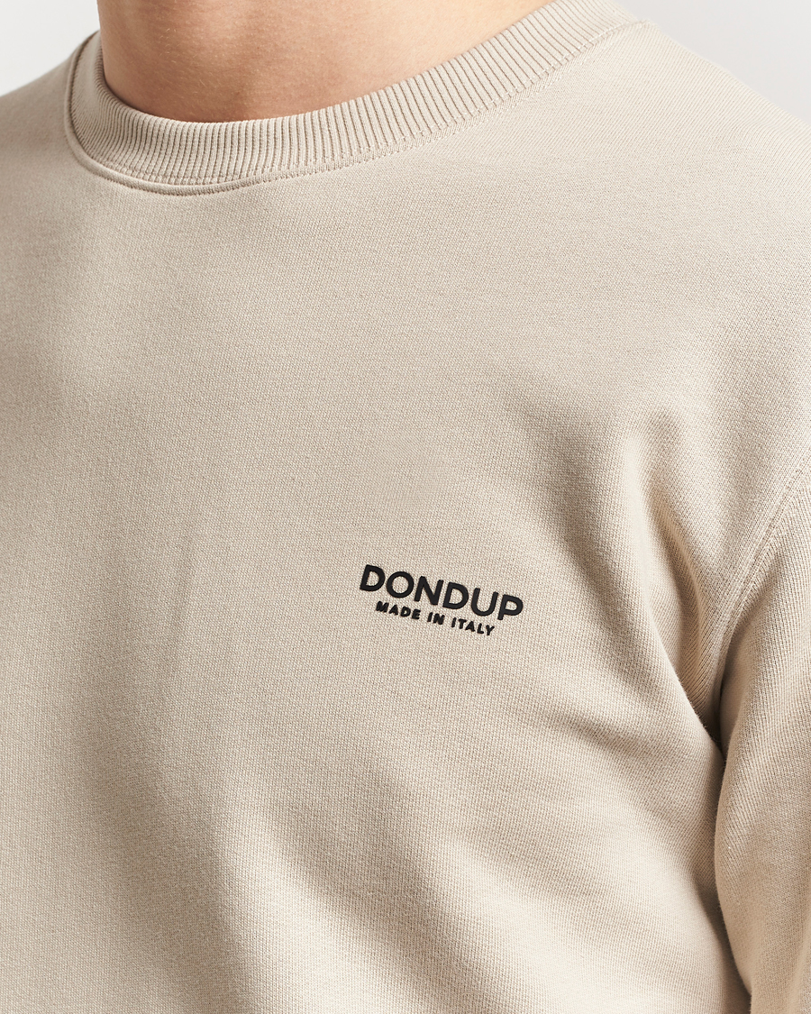 Uomini | Maglieria | Dondup | Logo Crew Neck Sweatshirt Sand