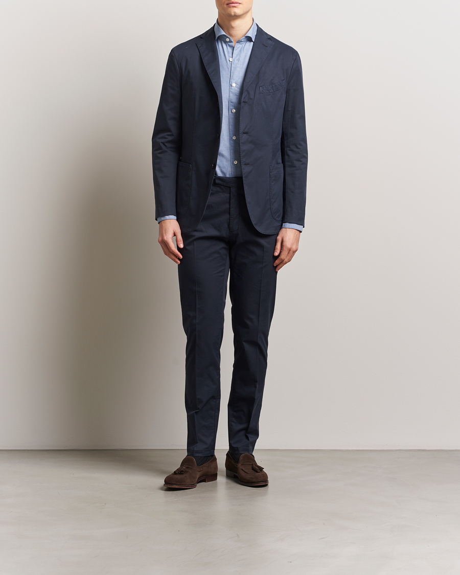 Uomini | Abiti | Boglioli | K Jacket Supima Cotton Suit Navy