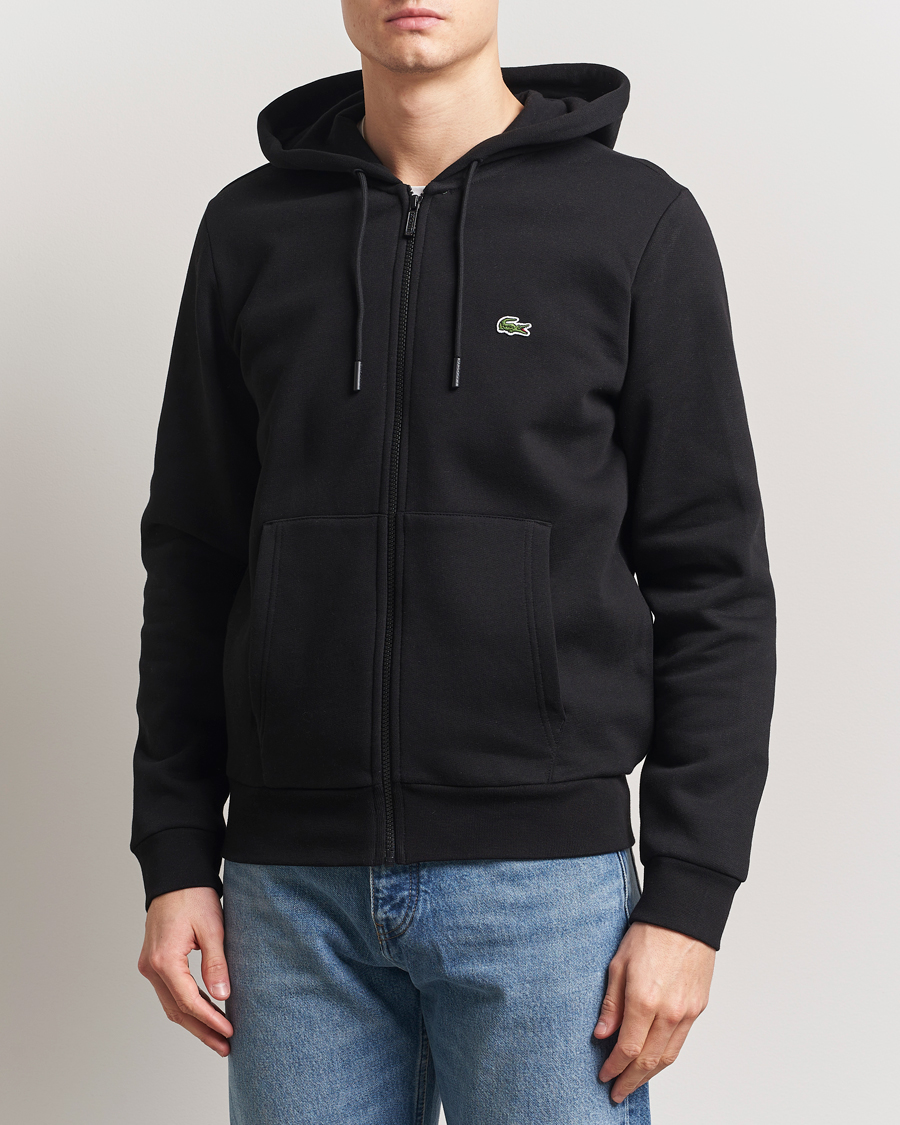 Uomini | Maglieria | Lacoste | Full Zip Hoodie Black