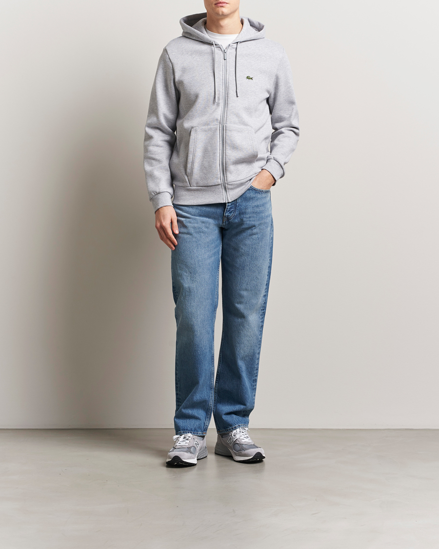 Uomini | Maglieria | Lacoste | Full Zip Hoodie Silver Chine