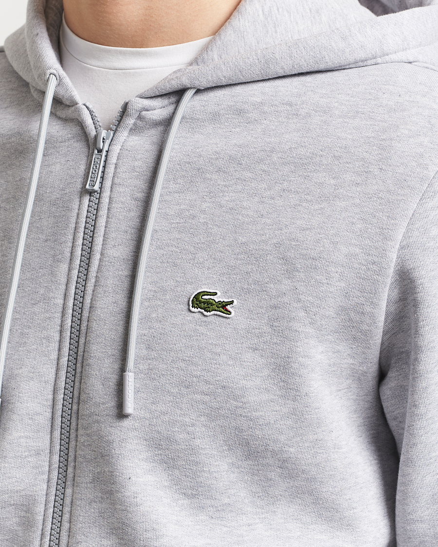 Uomini | Maglieria | Lacoste | Full Zip Hoodie Silver Chine