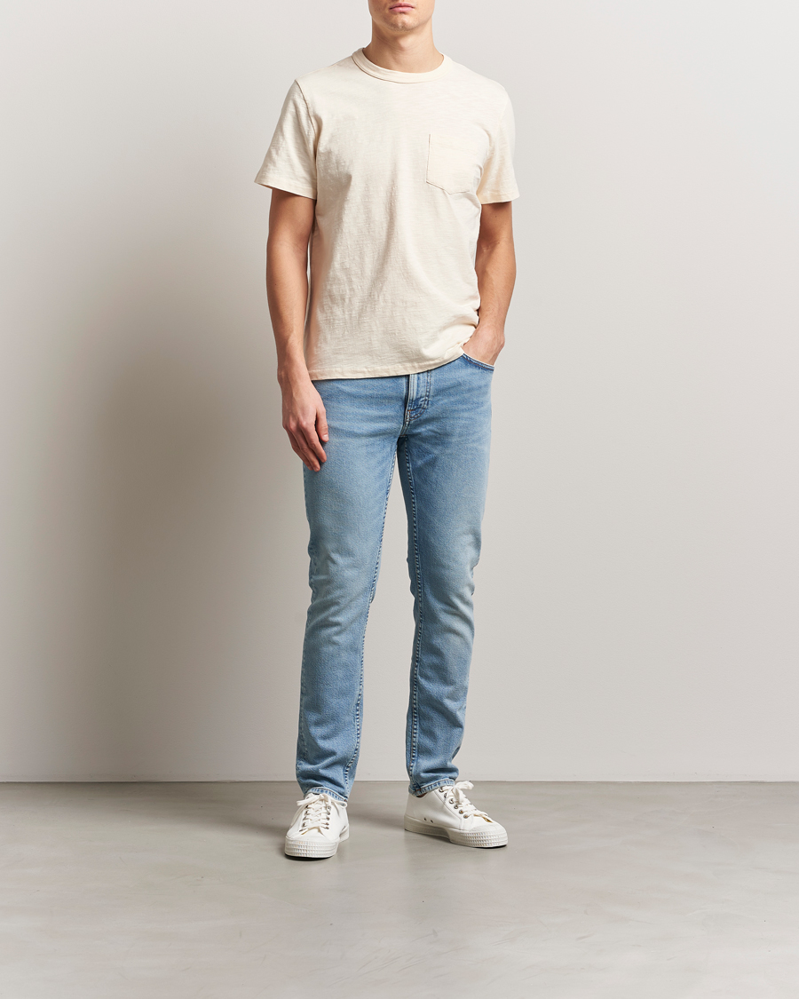 Uomini | Jeans | Nudie Jeans | Lean Dean Jeans Blue Noise
