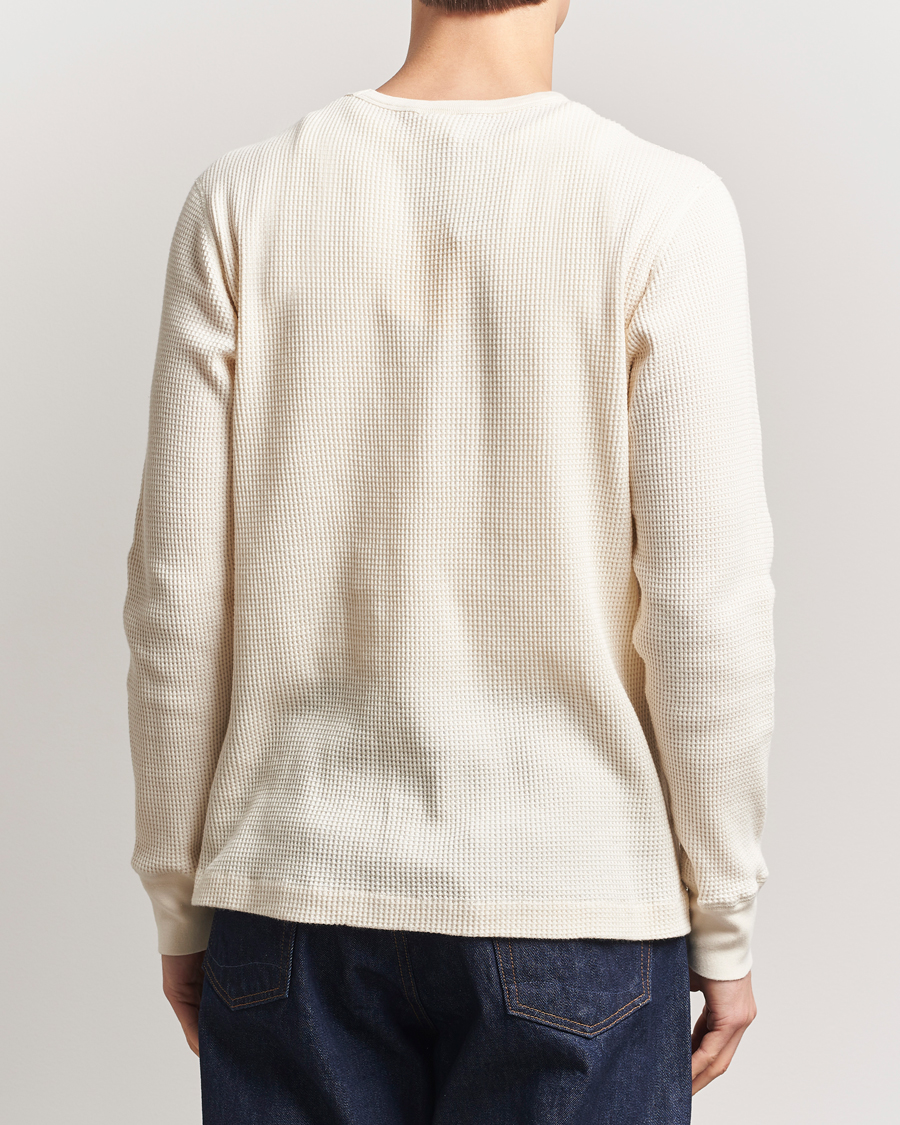 Uomini | T-shirt | Nudie Jeans | Waffle Long Sleeve T-Shirt Ecru