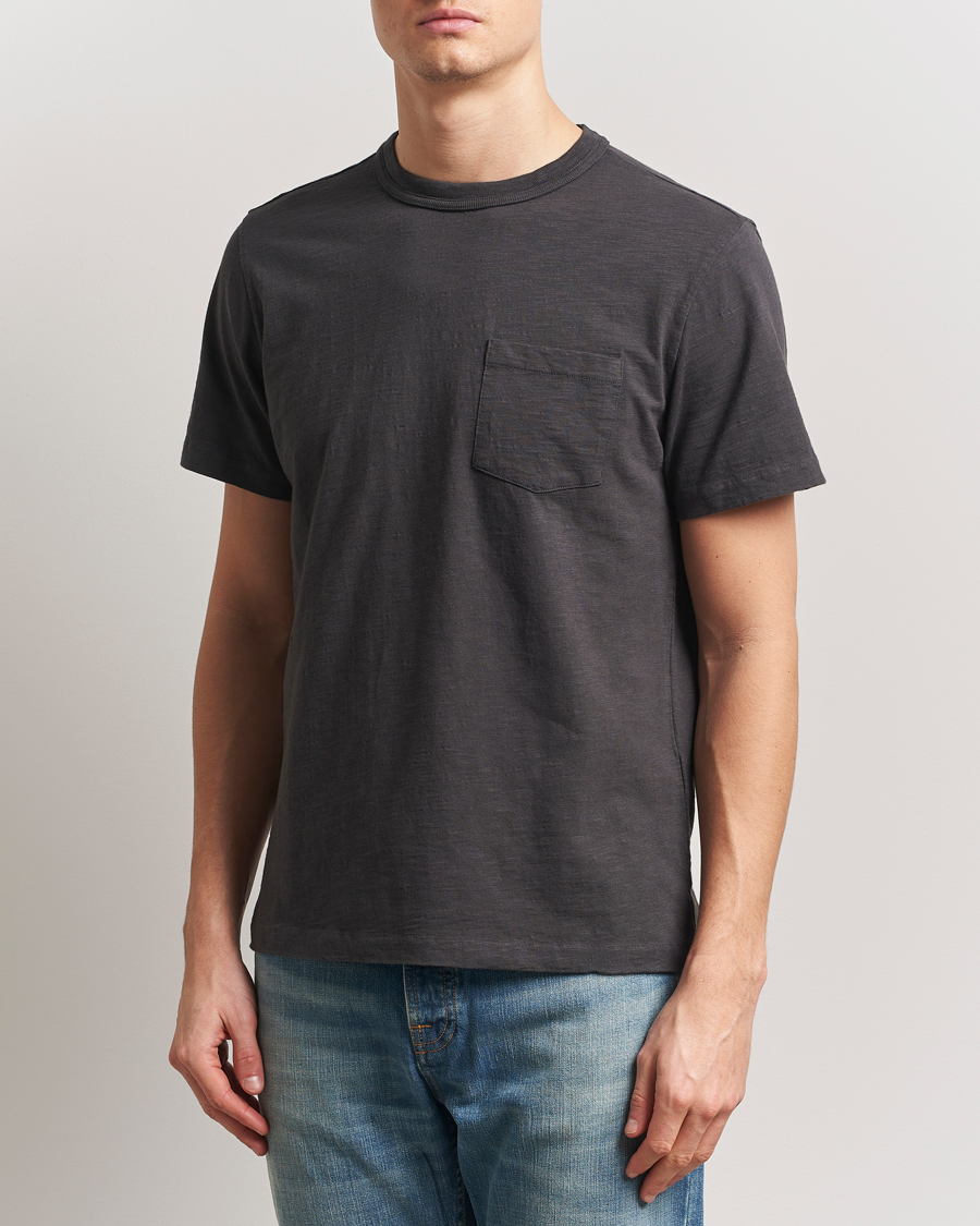 Uomini | T-shirt | Nudie Jeans | Roy Heavy Slub T-Shirt Antracite