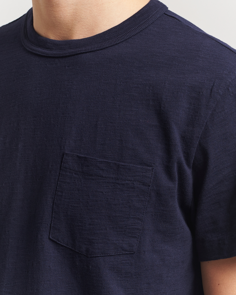 Uomini | T-shirt | Nudie Jeans | Roy Heavy Slub T-Shirt Blueberry