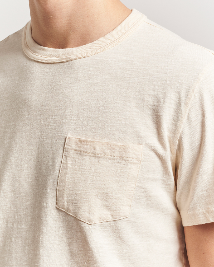 Uomini | T-shirt | Nudie Jeans | Roy Heavy Slub T-Shirt Ecru