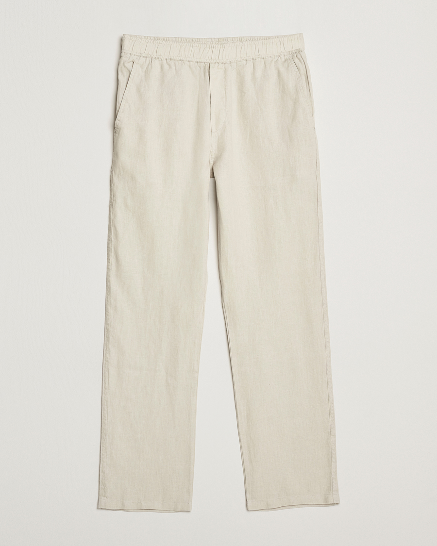 Uomini | Pantaloni | Samsøe Samsøe | Jabari Linen Drawstring Trousers Moonstruck