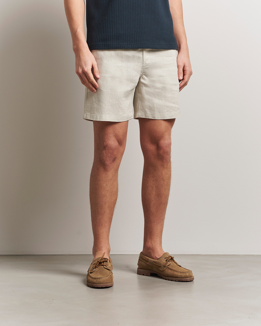 Uomini | Pantaloncini | Samsøe Samsøe | Jabari Linen Drawstring Shorts Moonstruck