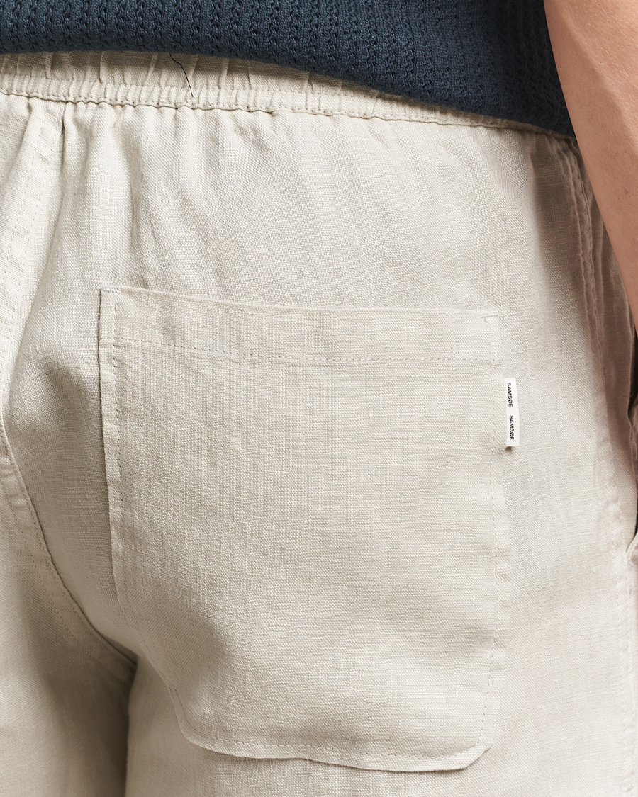 Uomini | Pantaloncini | Samsøe Samsøe | Jabari Linen Drawstring Shorts Moonstruck