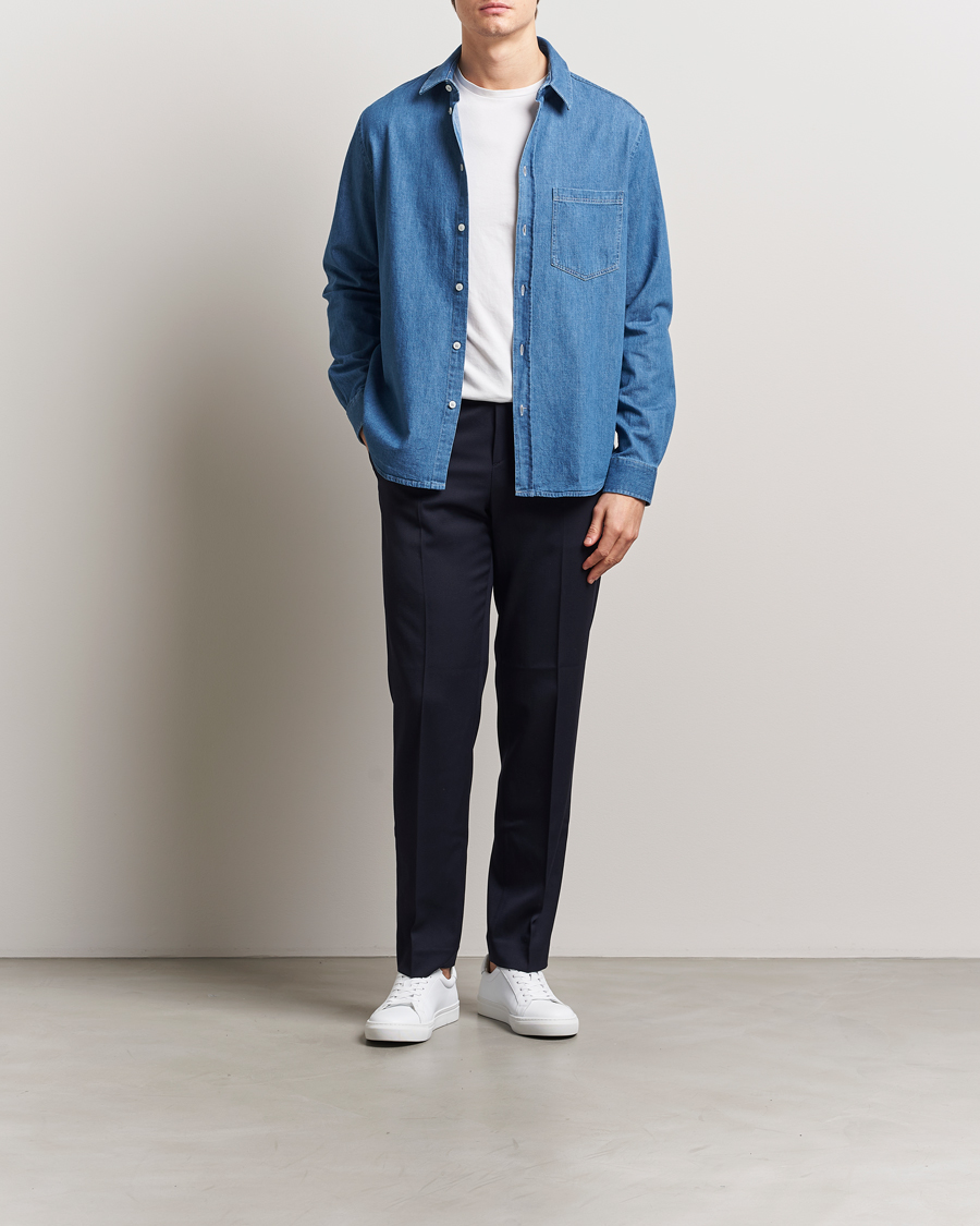 Uomini | Camicie | Samsøe Samsøe | Ryan Chambray Shirt Light Blue