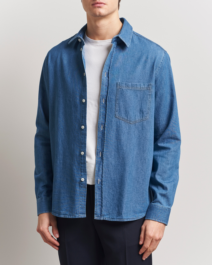 Uomini | Camicie | Samsøe Samsøe | Ryan Chambray Shirt Light Blue