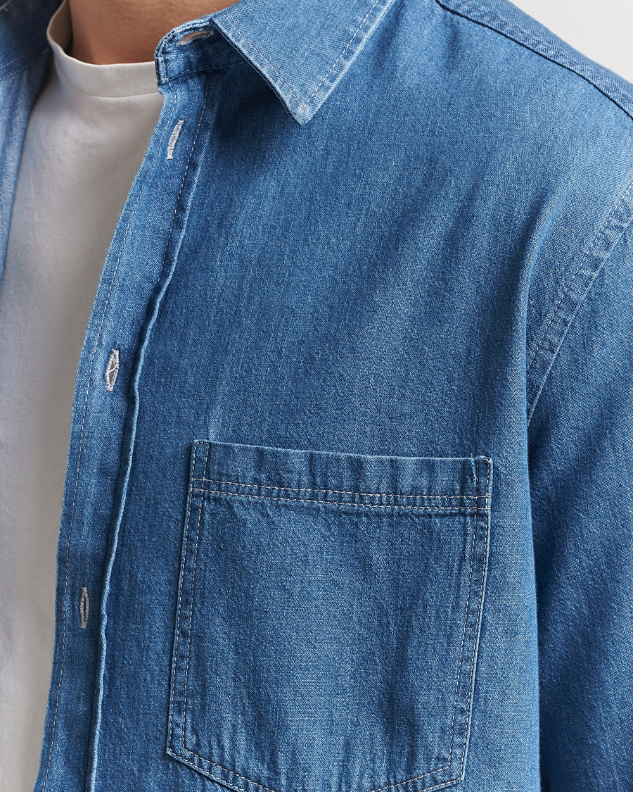 Uomini | Camicie | Samsøe Samsøe | Ryan Chambray Shirt Light Blue