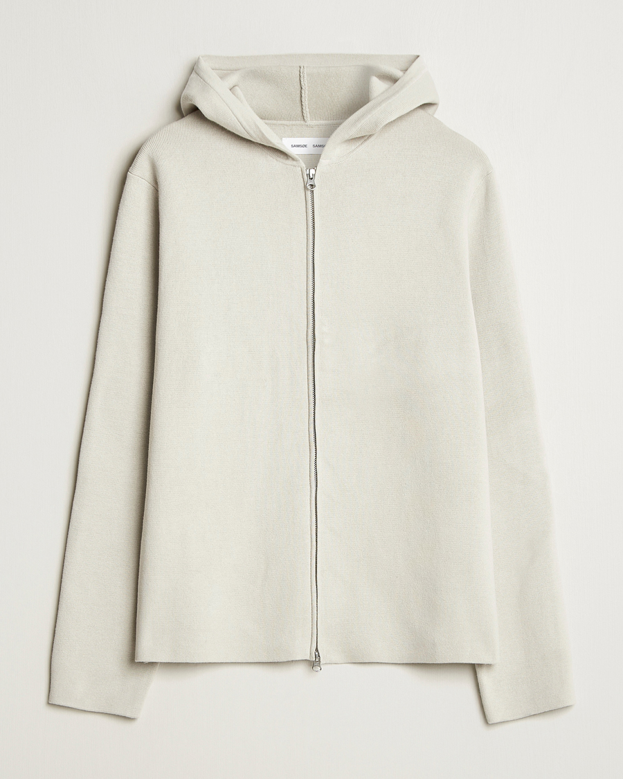 Uomini | Maglieria | Samsøe Samsøe | Niklas Full Zip Hoodie Moonstruck