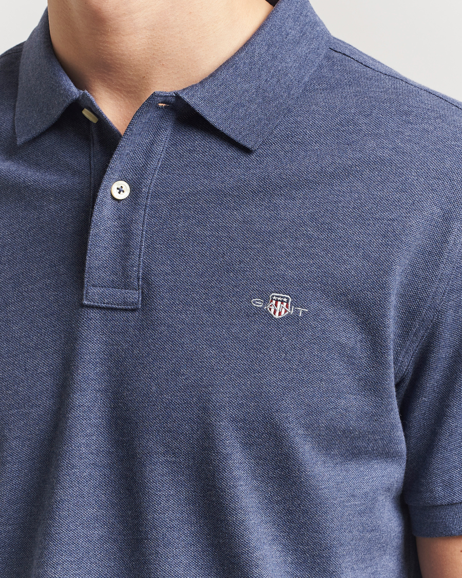 Uomini | Polo | Gant | The Original Polo Dark Jeans Melange