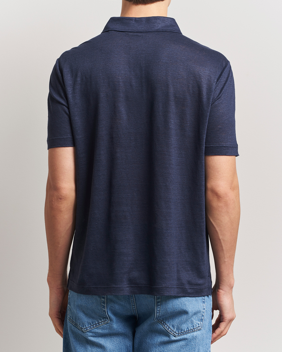 Uomini | Polo | Gant | Linen Polo Evening Blue