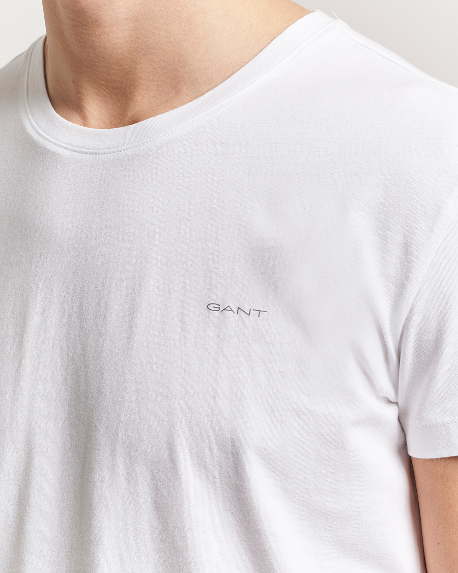 Uomini | T-shirt | Gant | 2-Pack Crew Neck T-Shirt Navy/White