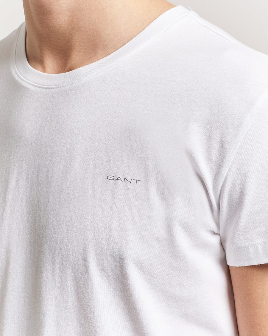 Uomini | T-shirt | Gant | 2-Pack Crew Neck T-Shirt Black/White
