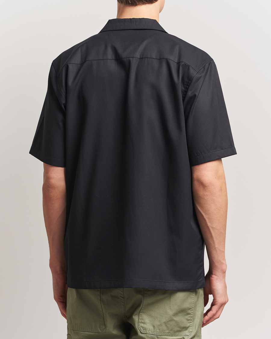 Uomini | Camicie | Carhartt WIP | Short Sleeve Cotton/Tencel Delrey Shirt Black/White