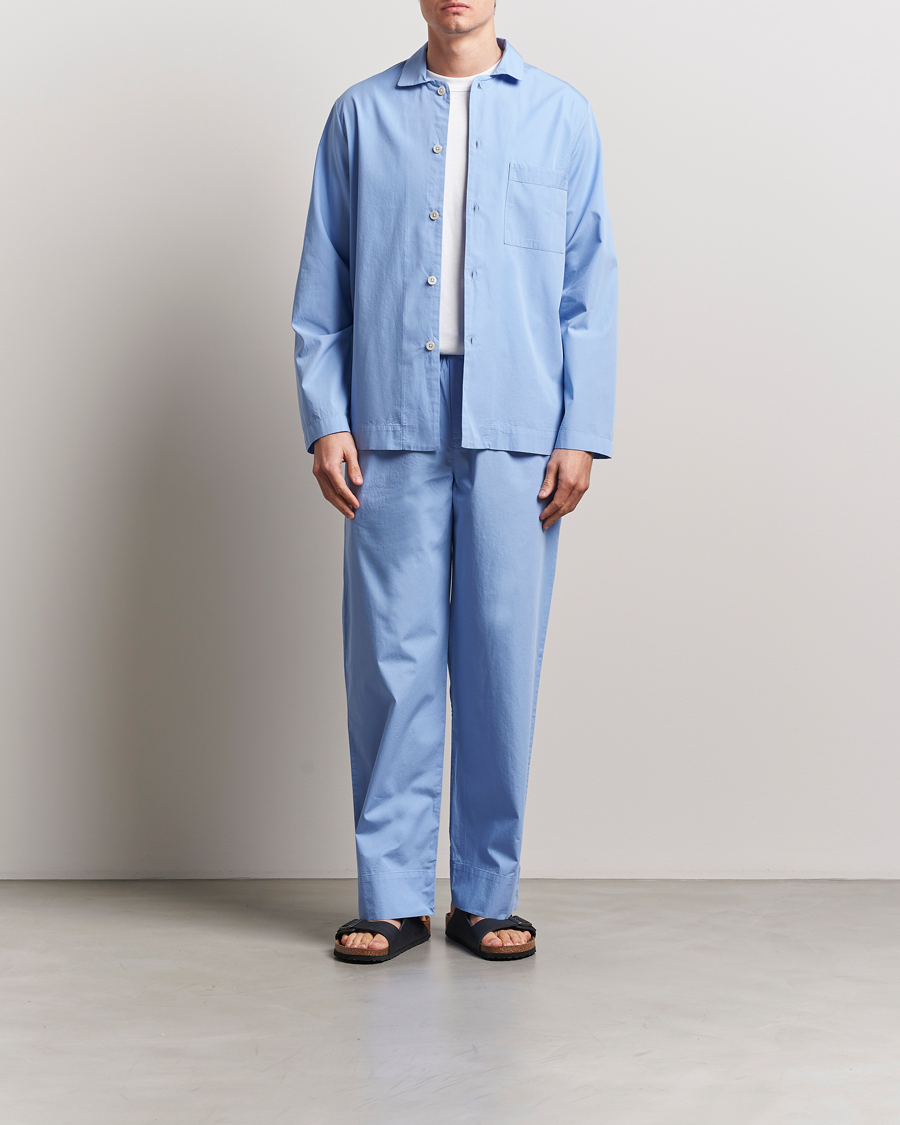 Uomini | Accappatoi & Pigiami | Tekla | Poplin Pyjama Shirt Cornflower Blue