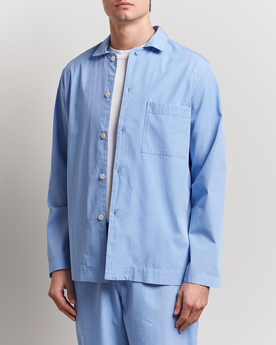 Uomini | Accappatoi & Pigiami | Tekla | Poplin Pyjama Shirt Cornflower Blue