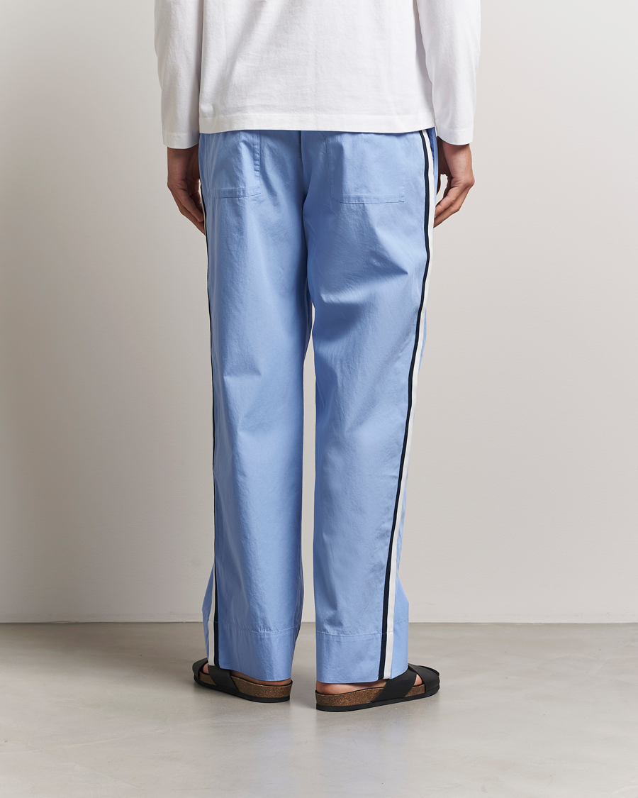 Uomini | Accappatoi & Pigiami | Tekla | Grosgrain Stripes Pyjama Pants Cornflower Blue
