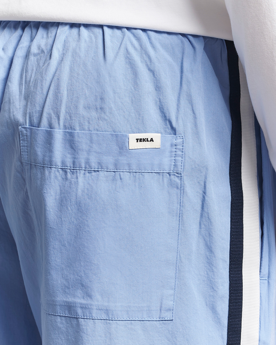 Uomini | Accappatoi & Pigiami | Tekla | Grosgrain Stripes Pyjama Pants Cornflower Blue
