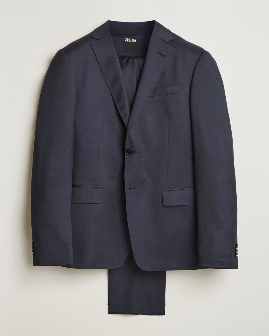 Uomini | Abiti | Zegna | Tailored Wool Suit Navy