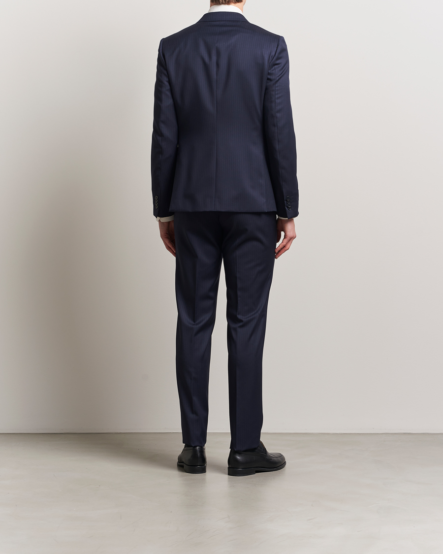 Uomini | Abiti | Zegna | Tailored Wool Suit Navy Stripe