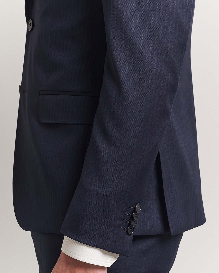 Uomini | Abiti | Zegna | Tailored Wool Suit Navy Stripe