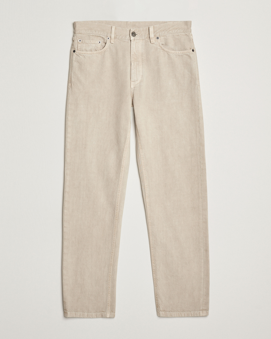 Uomini | Pantaloni | Zegna | 5-Pocket Marbled Denim Pants Beige
