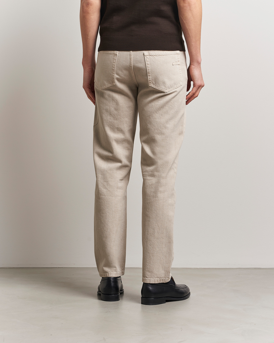 Uomini | Pantaloni | Zegna | 5-Pocket Marbled Denim Pants Beige
