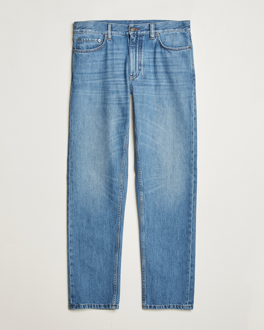Uomini | Pantaloni | Zegna | 5-Pocket Denim Jeans Medium Blue Wash