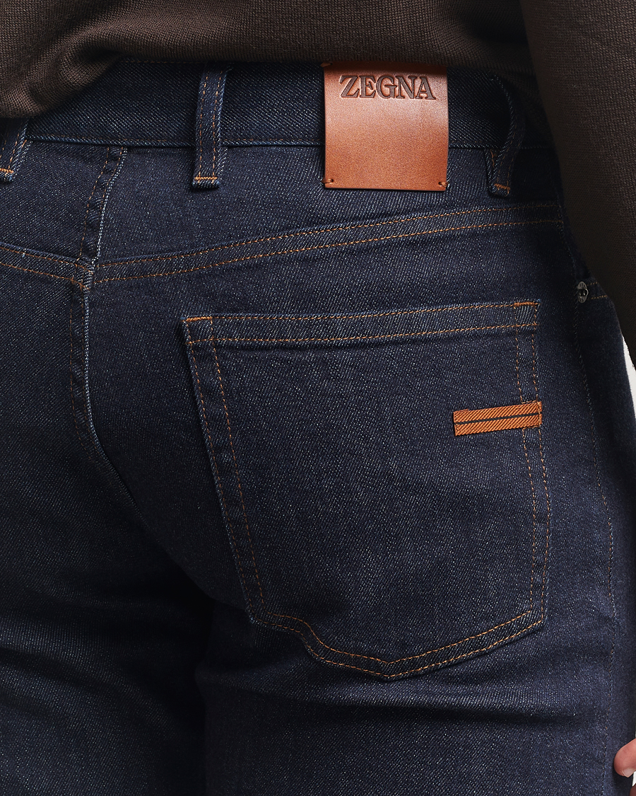 Uomini | Pantaloni | Zegna | 5-Pocket Denim Jeans Dark Rinse