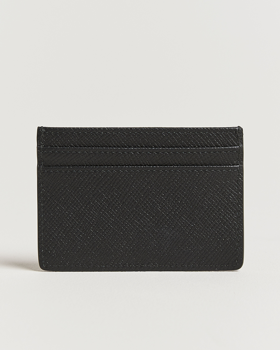 Uomini | Portafogli | Smythson | Panama Flat Cardholder Black