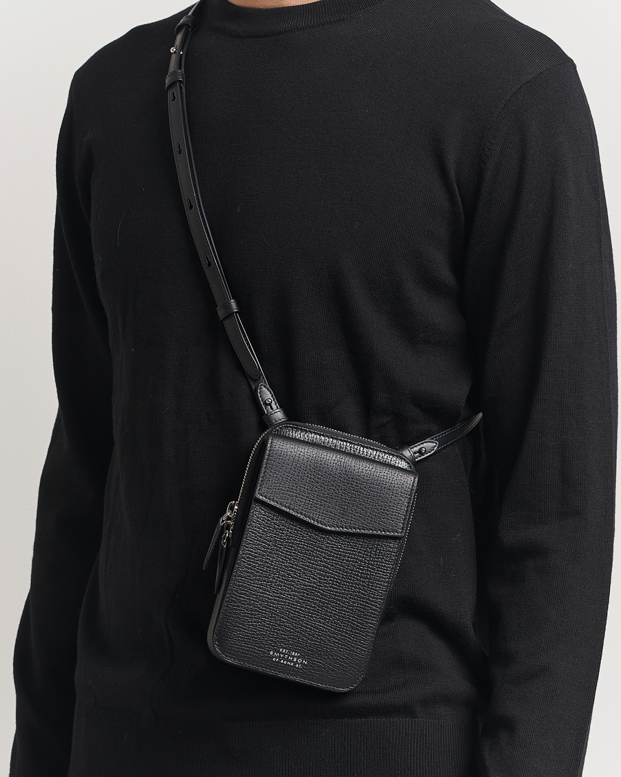 Uomini | Borse | Smythson | Ludlow Crossbody Pouch Black