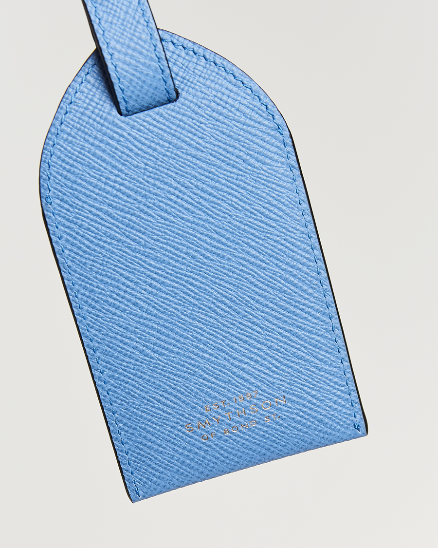 Uomini | Casa | Smythson | Panama Luggage Tag Nile Blue