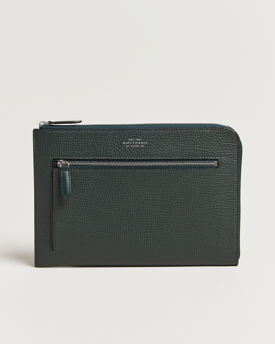 Uomini | Smythson Ludlow Flat Organiser Pouch Bottle Green | Smythson | Ludlow Flat Organiser Pouch Bottle Green