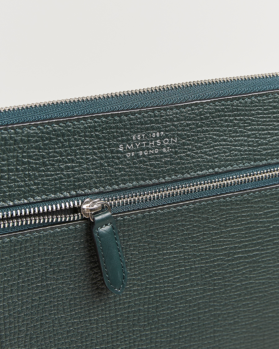 Uomini | Smythson Ludlow Flat Organiser Pouch Bottle Green | Smythson | Ludlow Flat Organiser Pouch Bottle Green
