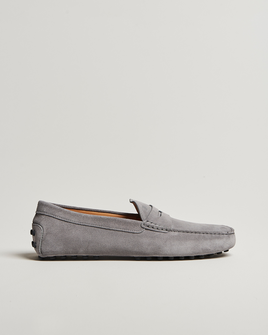 Uomini | Tod's Gommino Carshoe Grey Suede | Tod's | Gommino Carshoe Grey Suede