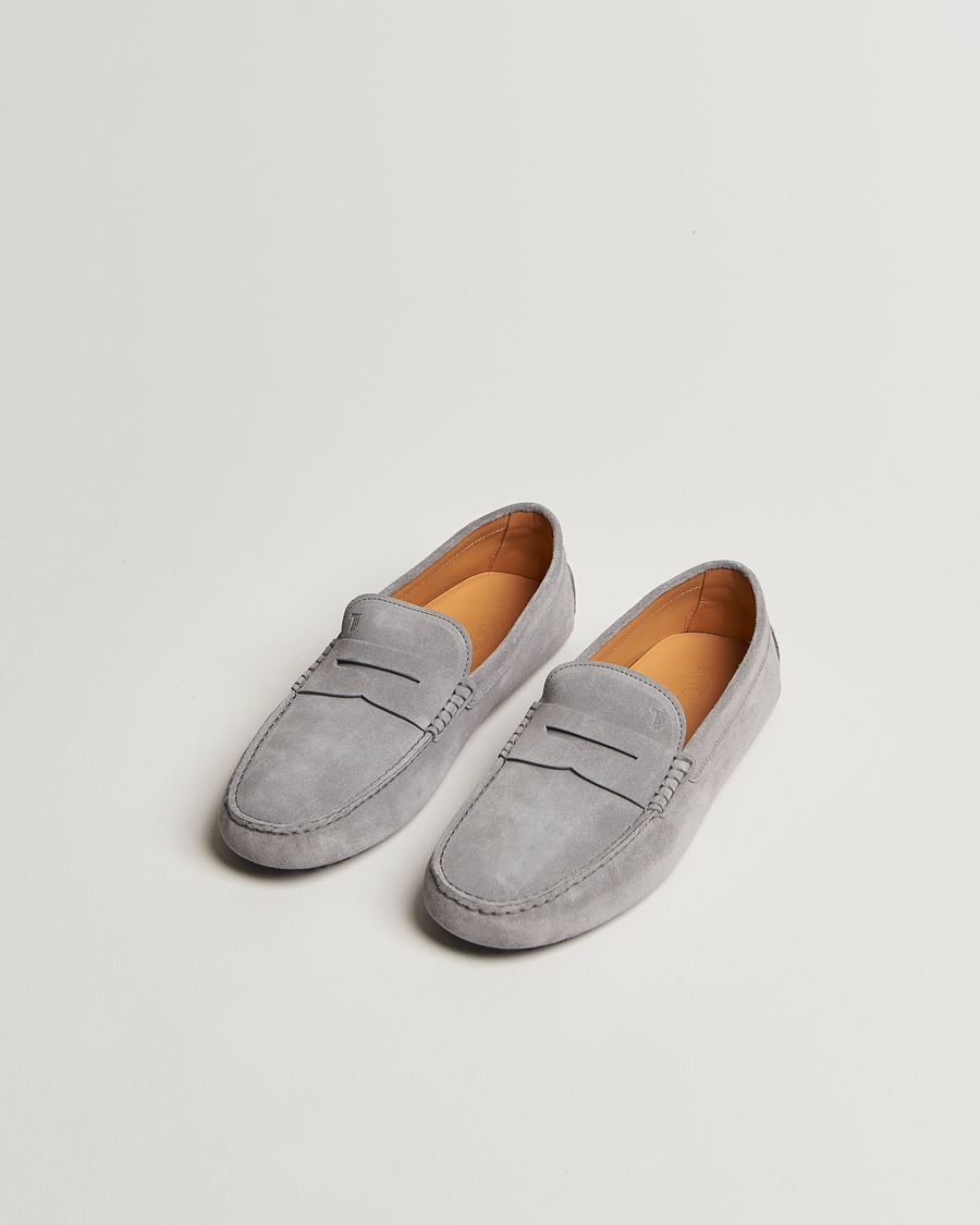 Uomini | Tod's Gommino Carshoe Grey Suede | Tod's | Gommino Carshoe Grey Suede