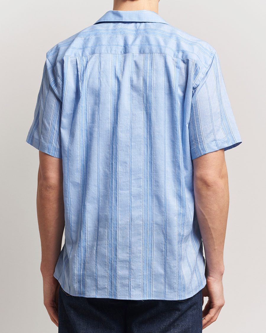 Uomini | Camicie | Gitman Vintage | Japanese Dobby Camp Shirt Light Blue