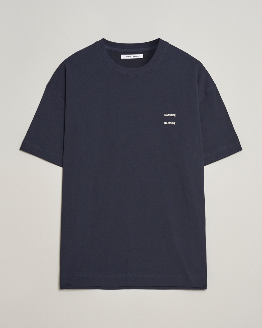 Uomini | T-shirt | Samsøe Samsøe | Joel Organic Cotton T-Shirt Salute Navy