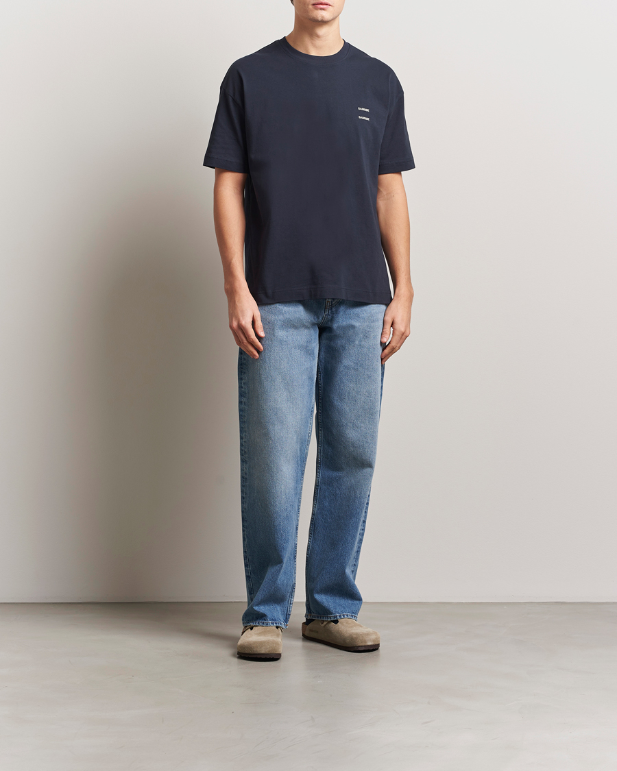 Uomini | T-shirt | Samsøe Samsøe | Joel Organic Cotton T-Shirt Salute Navy