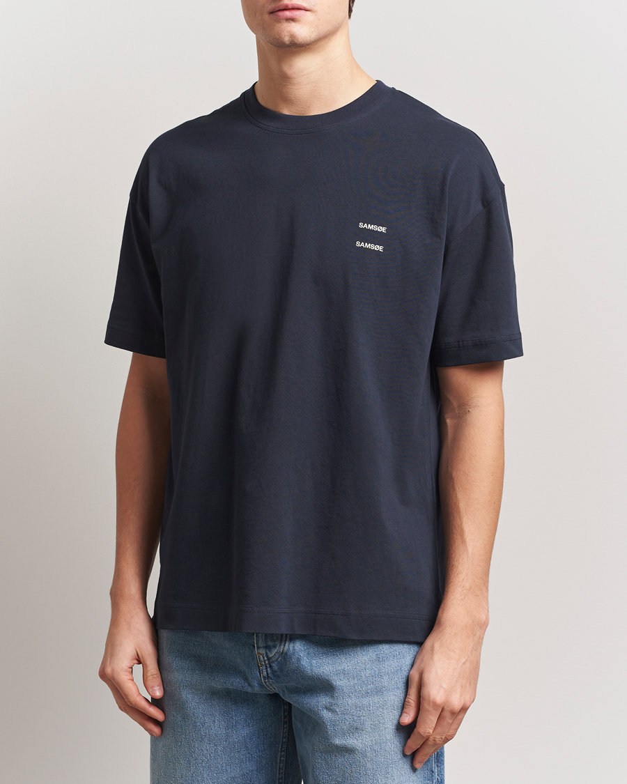 Uomini | T-shirt | Samsøe Samsøe | Joel Organic Cotton T-Shirt Salute Navy