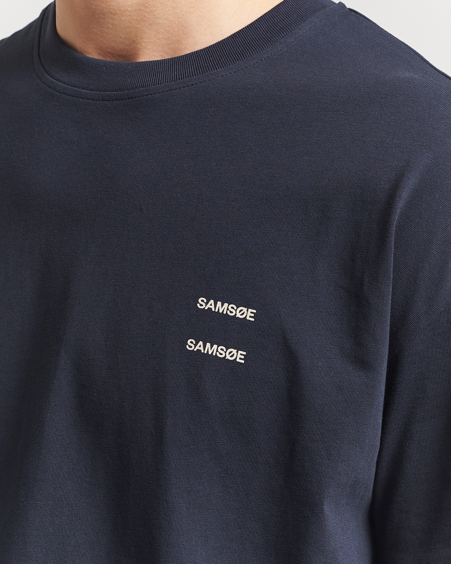 Uomini | T-shirt | Samsøe Samsøe | Joel Organic Cotton T-Shirt Salute Navy