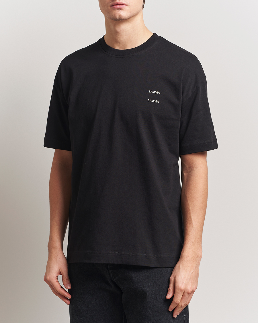Uomini | T-shirt | Samsøe Samsøe | Joel Organic Cotton T-Shirt Black