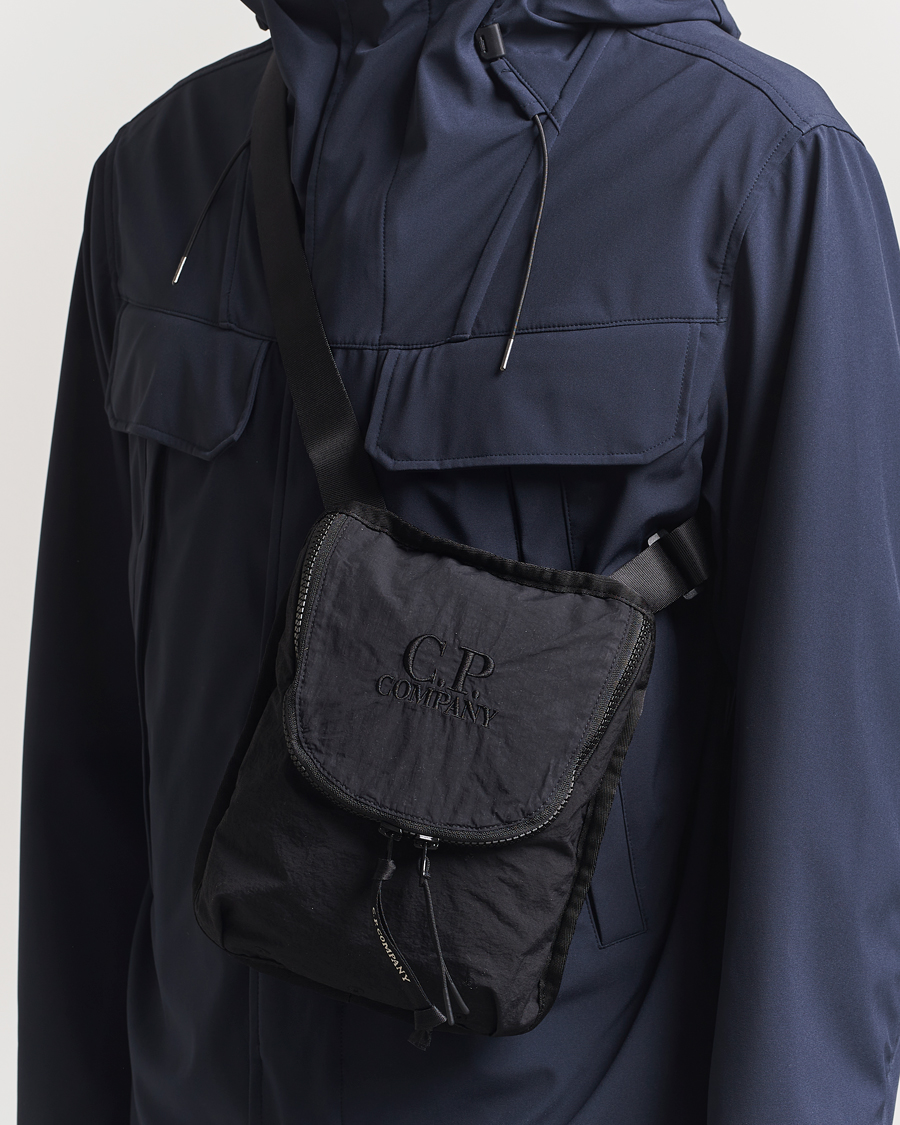 Uomini | C.P. Company Plain Paper Touch Accessorie Bag Black | C.P. Company | Plain Paper Touch Accessorie Bag Black