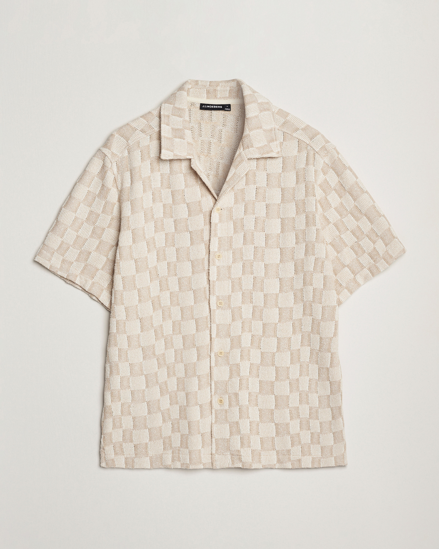 Uomini | Camicie | J.Lindeberg | Torpa Resort Jersey Shirt Moonbeam