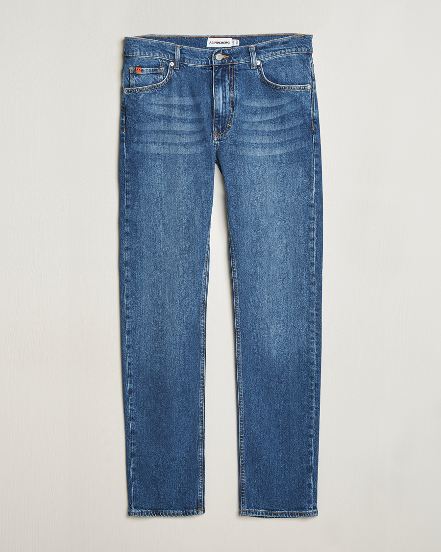 Uomini | Jeans | J.Lindeberg | Jax Washed Slim Jeans Mid Blue