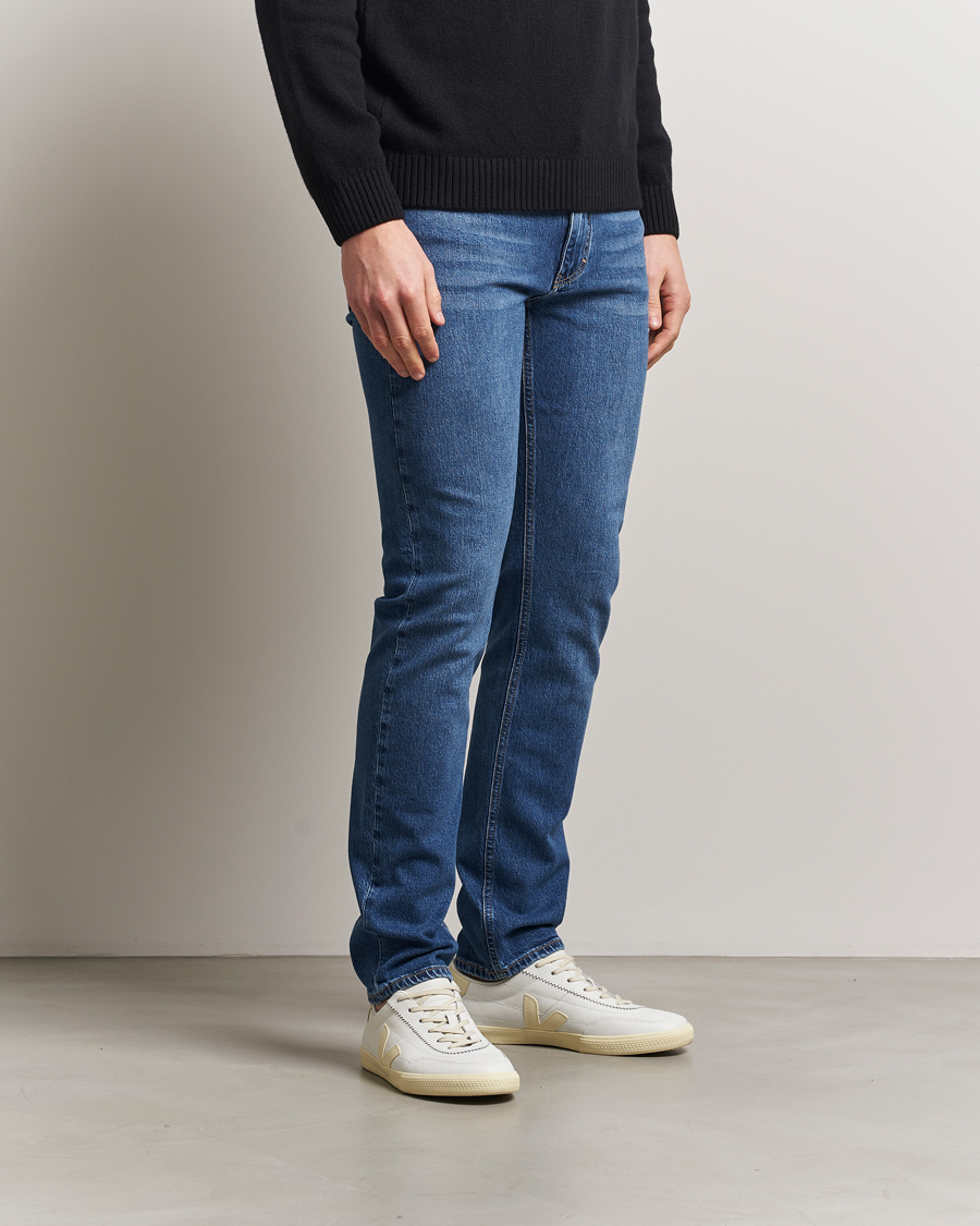 Uomini | Jeans | J.Lindeberg | Jax Washed Slim Jeans Mid Blue